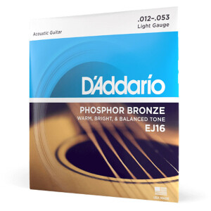 12-53 Light, Phosphor Bronze Acoustic Guitar Strings