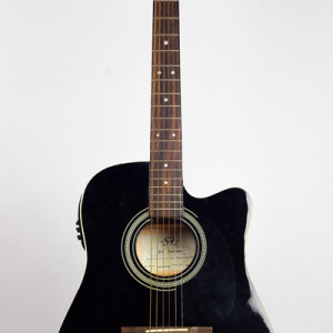 SX Guitars MD160CE/BK Electro Acoustic Cutaway