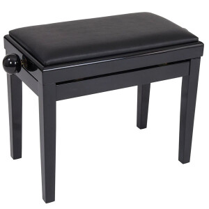 Adjustable Piano Bench - Satin Black