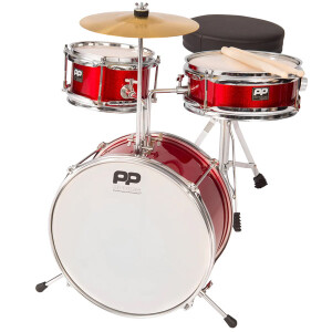 PP Drums Junior 3 Piece Drum Kit ~ Metallic Red  PP Drums Junior 3 Piece Drum Kit ~ Metallic Red  PP Drums Junior 3 Piece Drum Kit ~ Metallic Red  PP