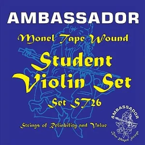 Ambassador ST26 Chrome Tape Wound 4/4 Student Violin String Set